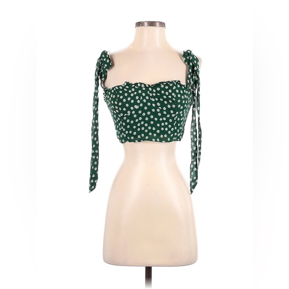 Reformation matching set green floral size 0 - Picture 3 of 6